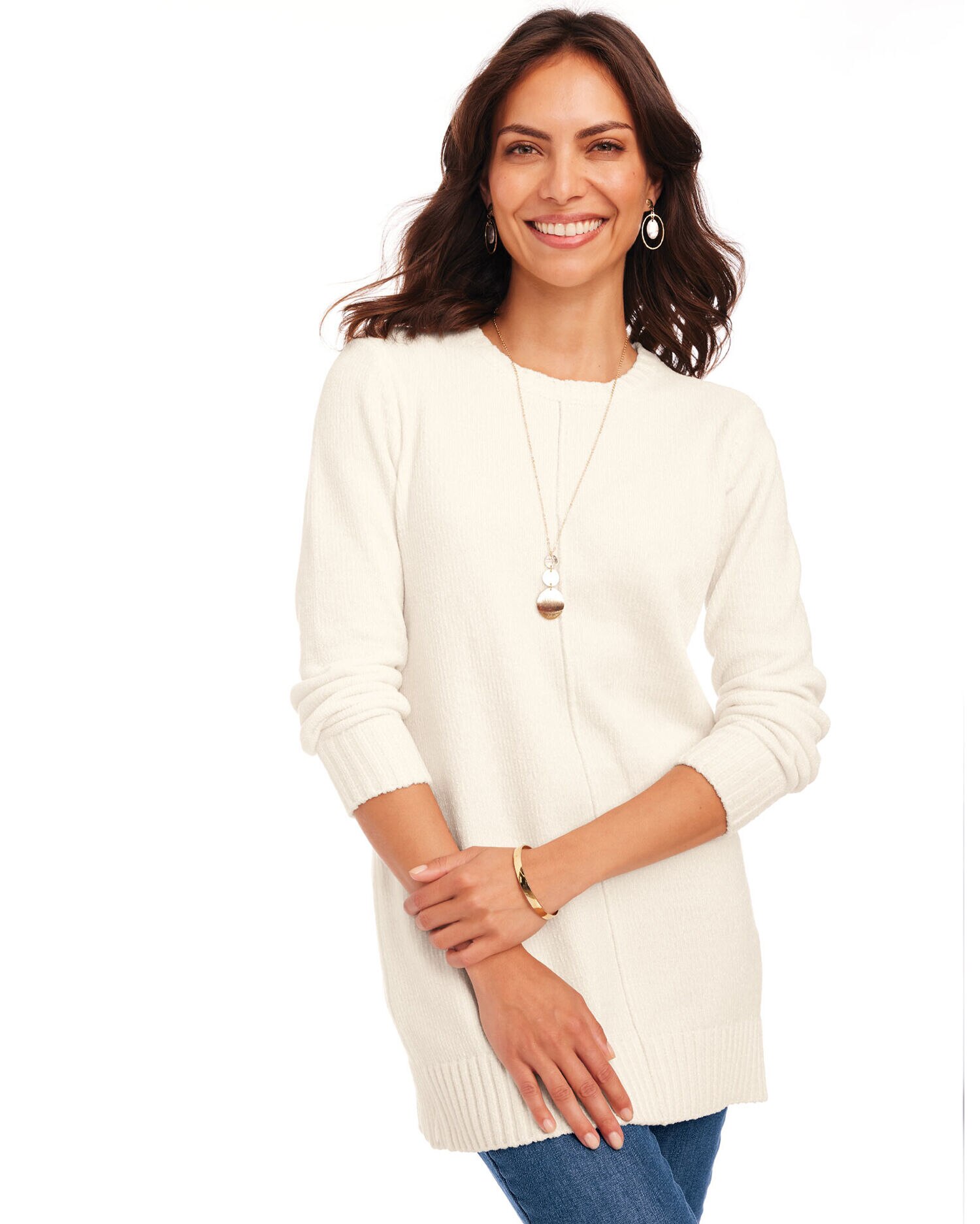 Chenille store tunic sweater