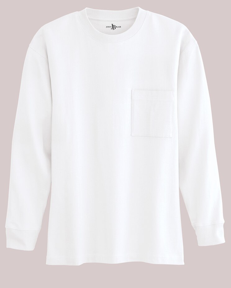 John Blair Everyday Jersey Knit Long-Sleeve Pocket Tee image number 1