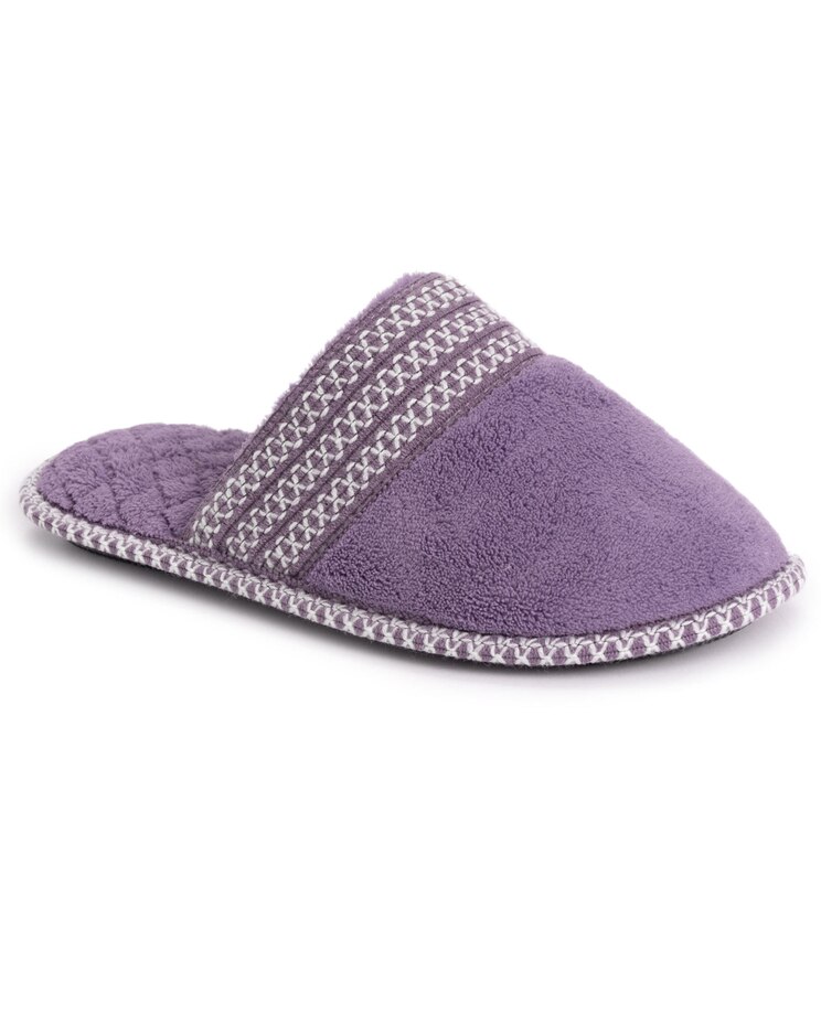 MUK LUKS® Cathy Micro Chenille Wide Tape Scuff Slipper image number 1