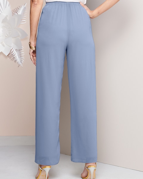 Special Occasion Chiffon Pull-On Pants by Alex Evenings