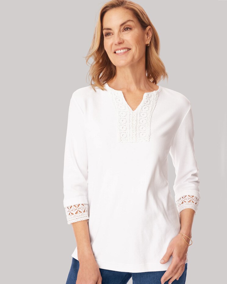 Lace Trim Pullover image number 1