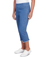 Alfred Dunner® Superstretch Denim Fringe Capri Pant thumbnail number 9
