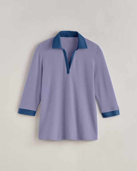 Essential Knit DenimLite Trim Knit Polo