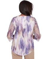 Alfred Dunner® Charm School Chevron Popcorn Knit Top thumbnail number 2