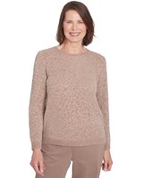 Alfred Dunner® Telluride Metallic Cheetah Textured Sweater thumbnail number 1