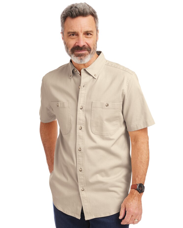 JohnBlairFlex Short-Sleeve Denim & Twill Shirt image number 1