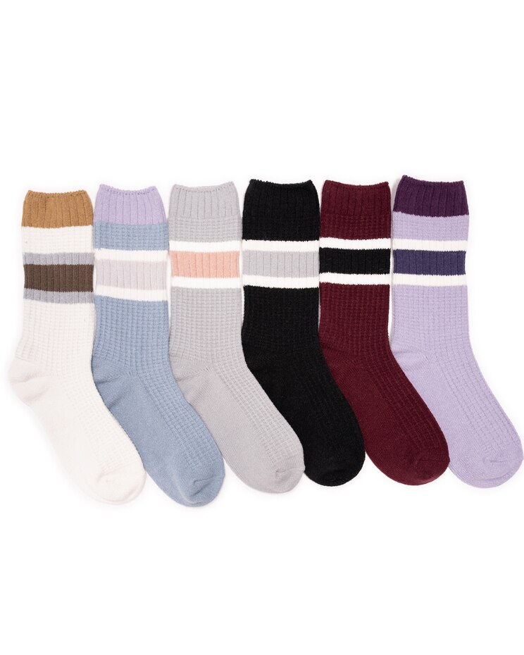 MUK LUKS® Womens Microfiber Boot Socks 6Pr Pack Socks image number 1