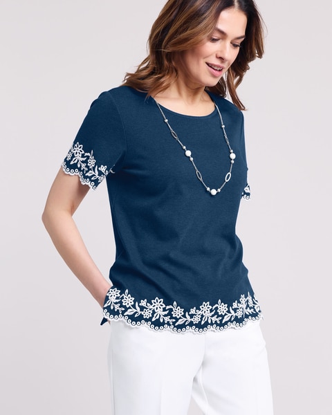 Alfred Dunner® Flower Power Border Top