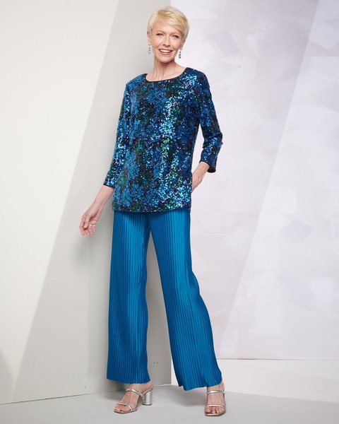 Twilight Garden Sequin Top