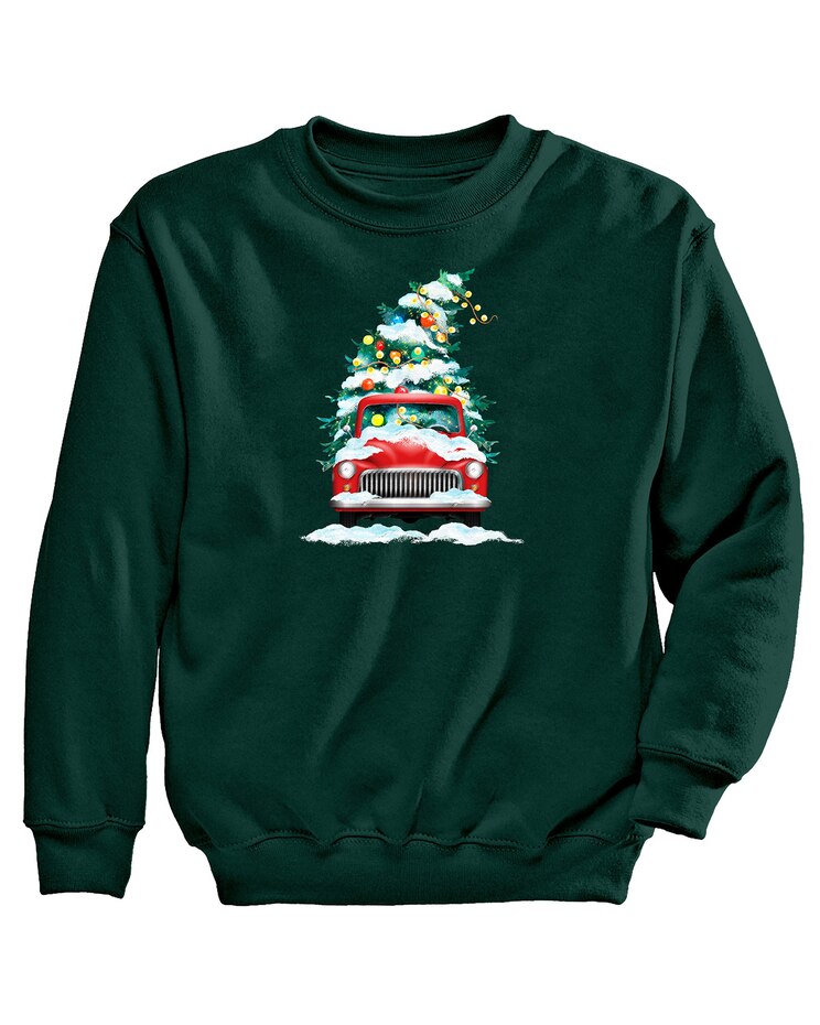 Christmas Truck Graphic Sweatshirt image number 1