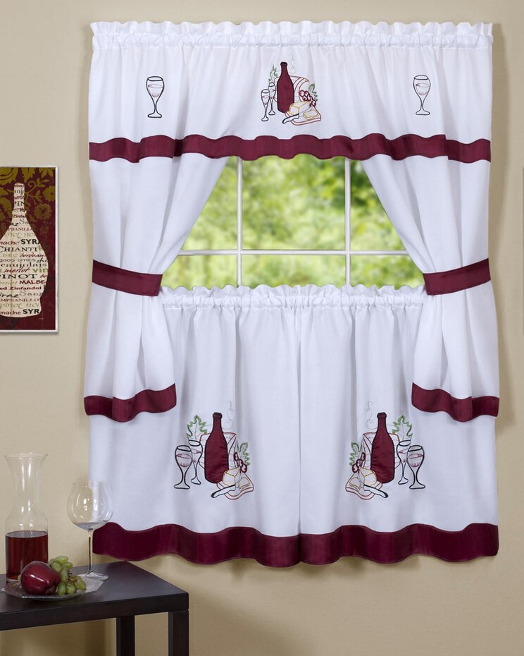 Embellished Cottage Window Curtain Set image number 1