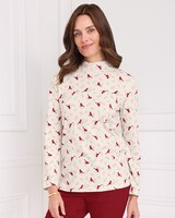 Essential Knit Patterned Mock Top thumbnail number 1