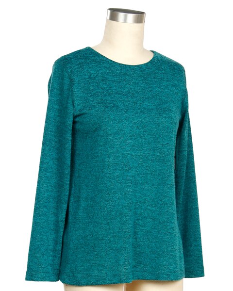 Southern Lady Long Sleeve Miranda Solid Novelty Top