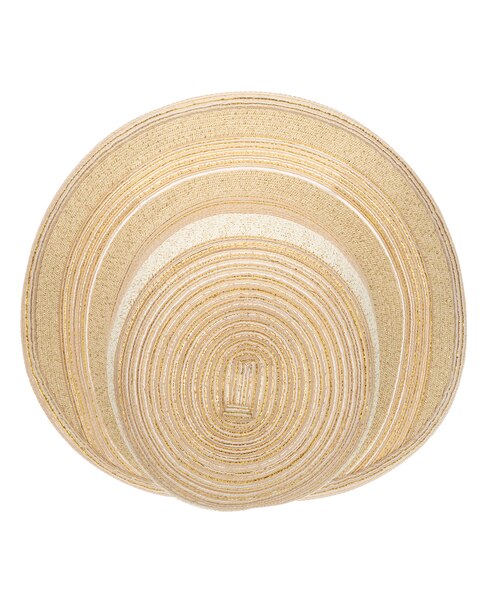 Mixed Paper And Gold Lurex Ultrabraid Face Saver Hat