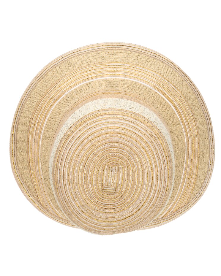 Mixed Paper And Gold Lurex Ultrabraid Face Saver Hat image number 5