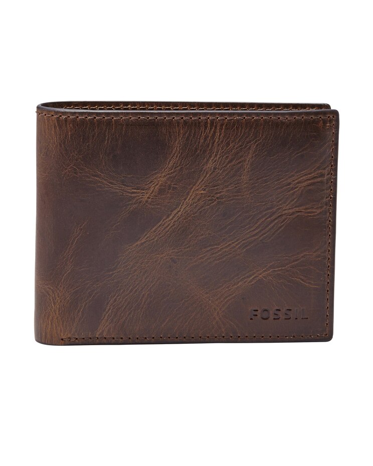 Fossil Derrick Men's RFID Bifold Wallet image number 1