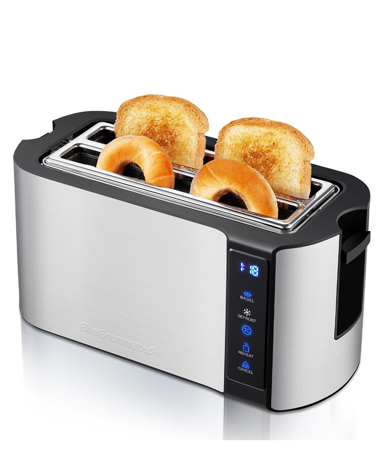 Elite 4 Slice Digital Long Slot Toaster w/ Touchscreen image number 1