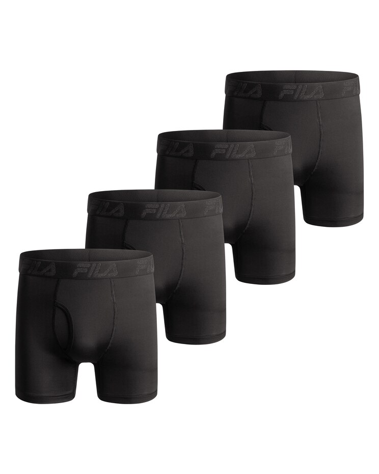 Fila 4-Pack Poly/Spandex Boxer Briefs image number 1