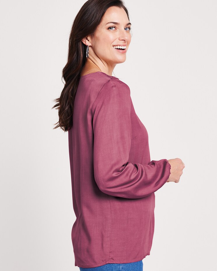 Lace Neckline Top image number 2