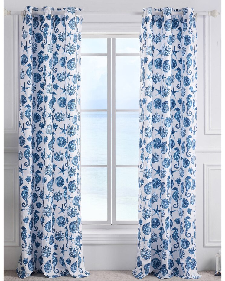 Pebble Beach Panel Pair with Tie Backs image number 1