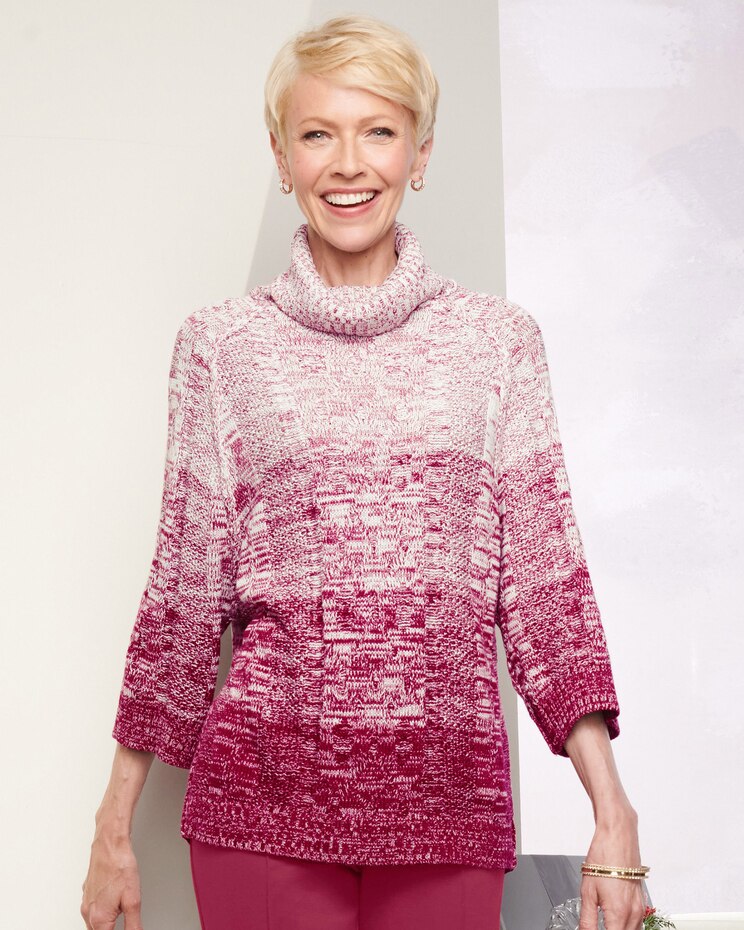 Ombré Cable Sweater image number 1