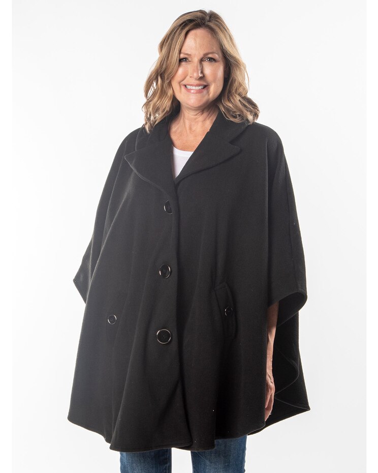 Large Button Fleece Wrap image number 1
