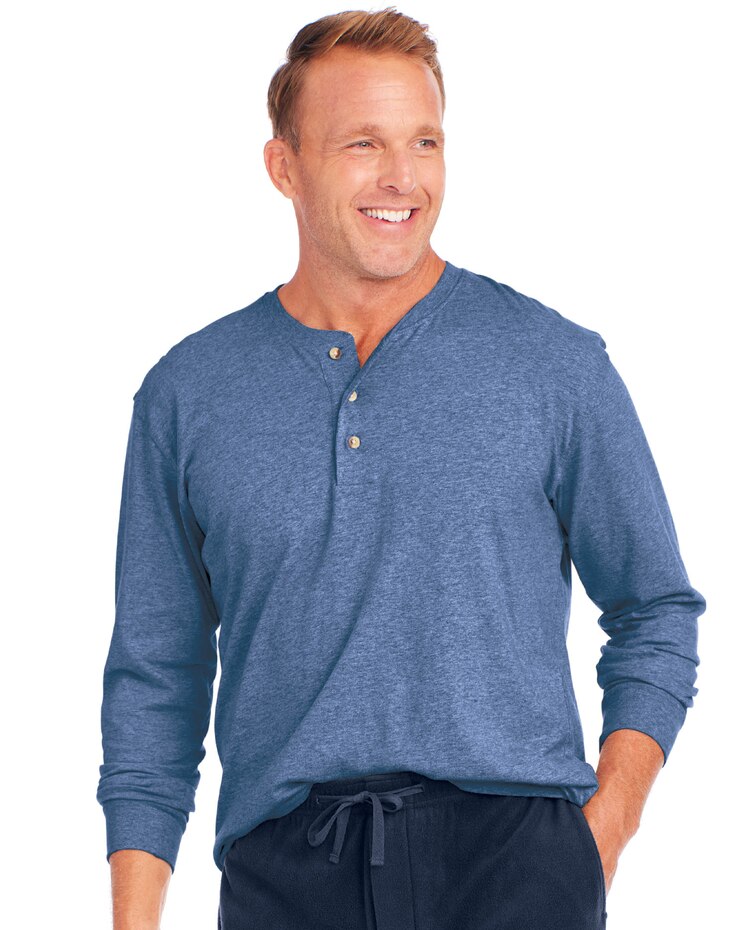 John Blair Everyday Jersey Knit Long-Sleeve Henley image number 1