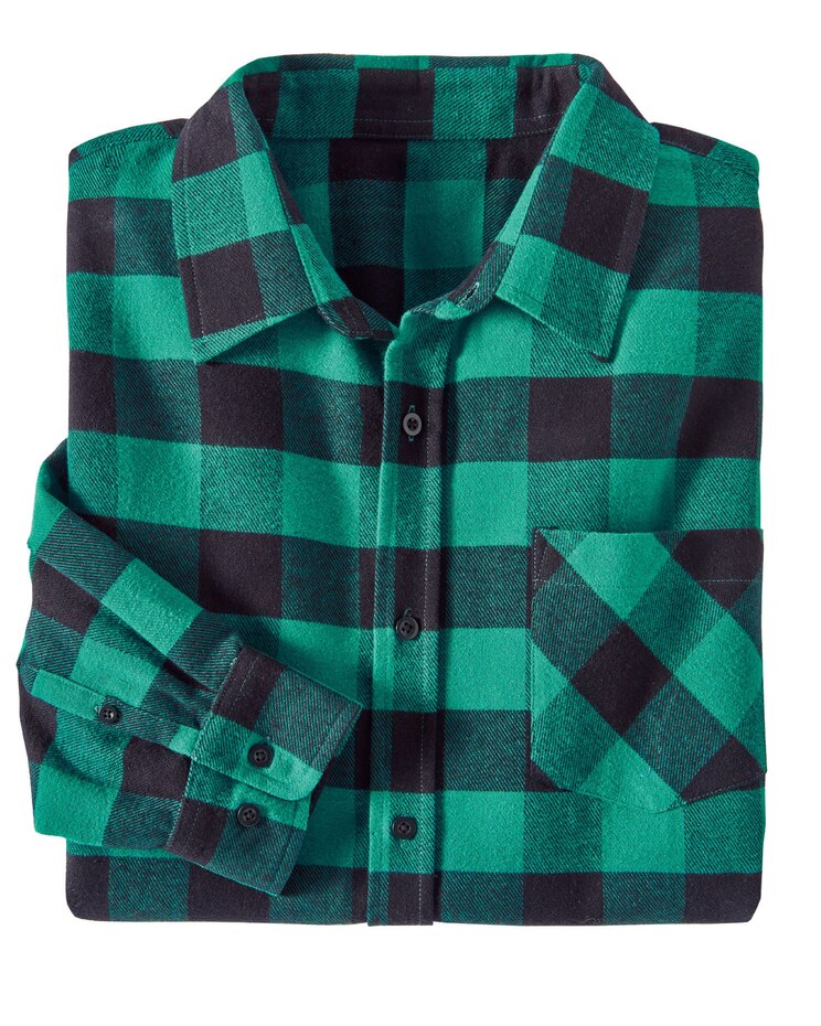 Haband Men’s Tailgater™ Buffalo Plaid Flannel Shirt image number 1