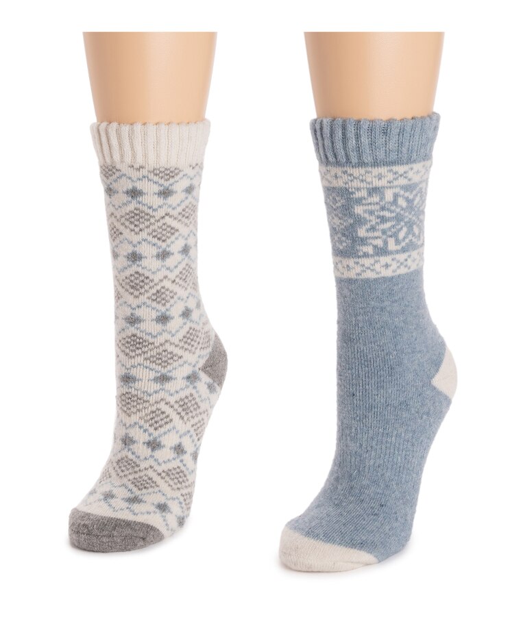 MUK LUKS® Womens Wool Socks 2Pr Pack image number 3
