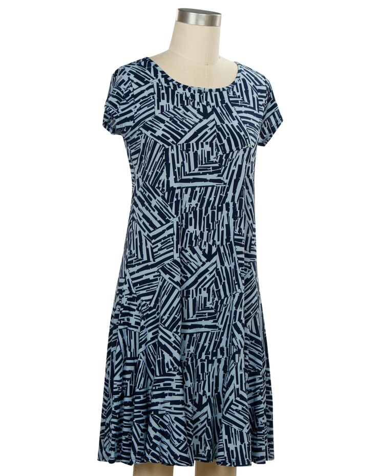 N Touch Cap Sleeve Selina Print Dress image number 1