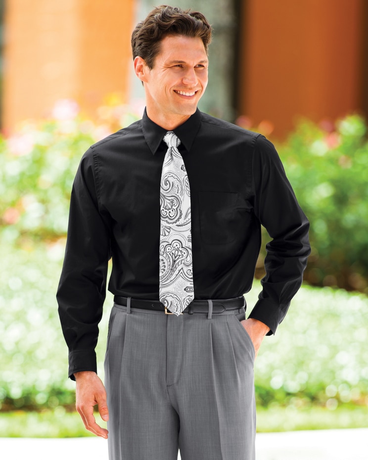 Irvine Park® Long-Sleeve Broadcloth Dress Shirt image number 1