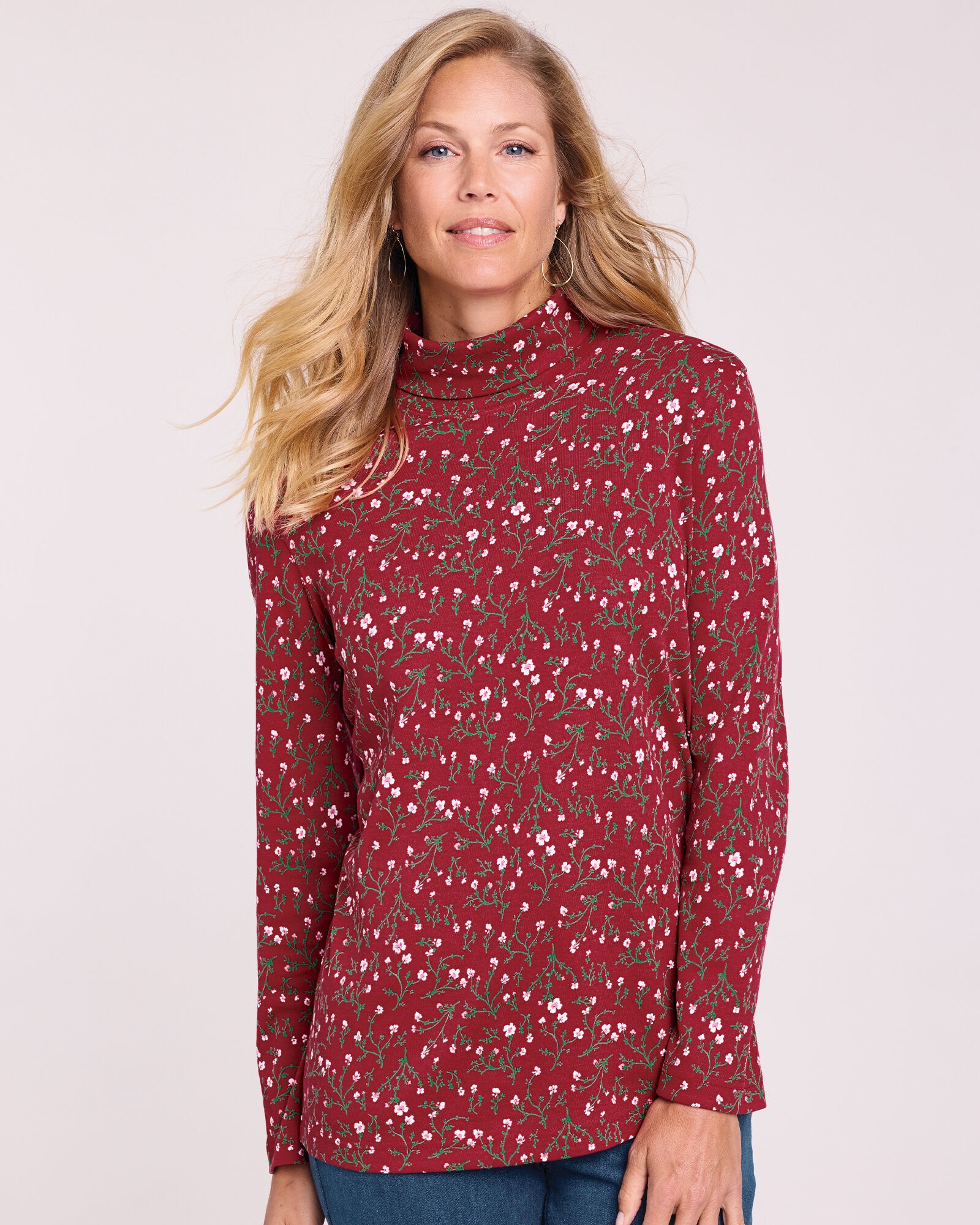 Patterned Long-Sleeve Turtleneck | Blair