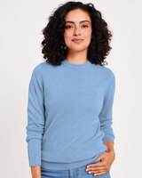 Long-Sleeve Cashmere-Like Crewneck Sweater thumbnail number 1