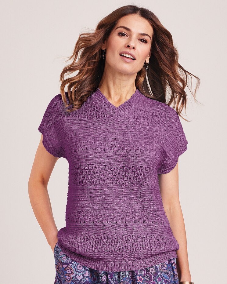 Textured Dolman Sleeve Sweater image number 1