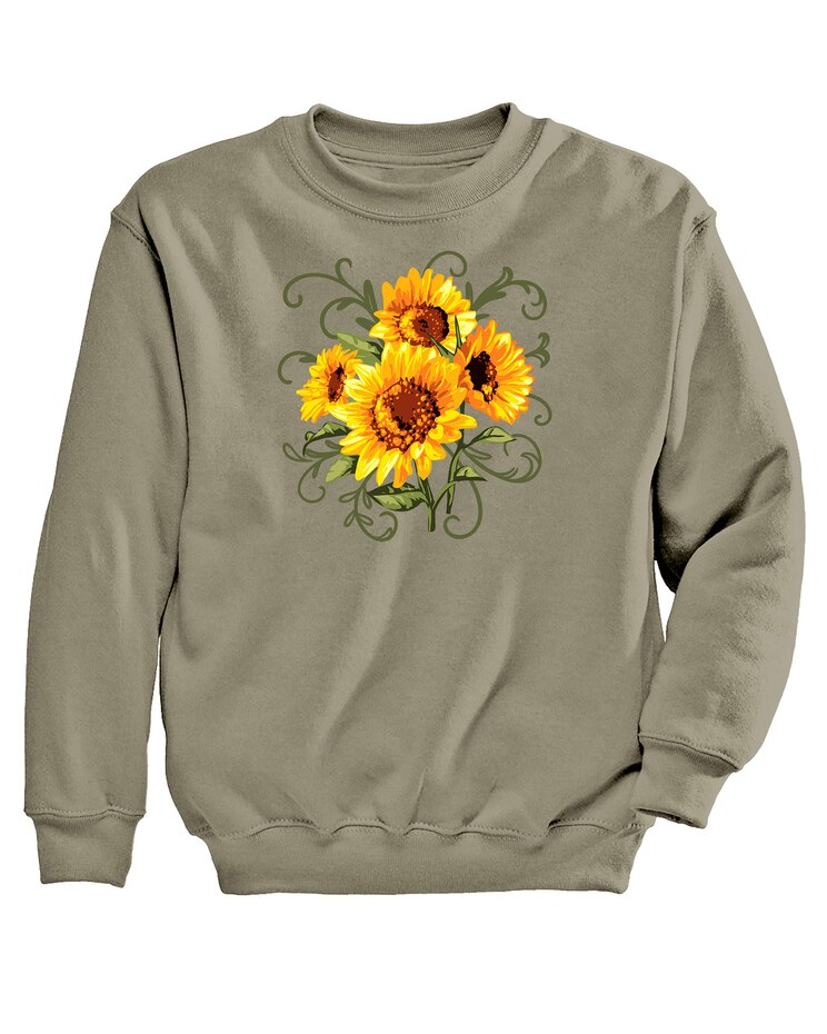 Sunflower Curls Graphic Sweatshirt image number 1