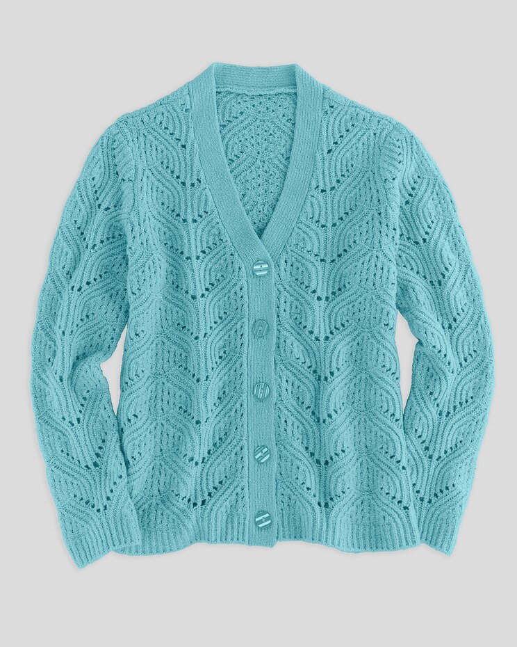 Pointelle V-Neck Cardigan image number 1