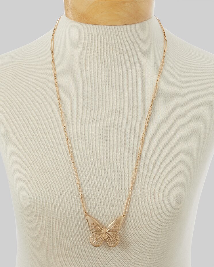 Butterfly Pendant Necklace image number 1