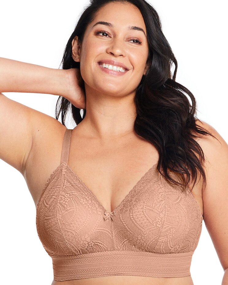 Glamorise® Full Figure Lace Bralette Wirefree image number 1