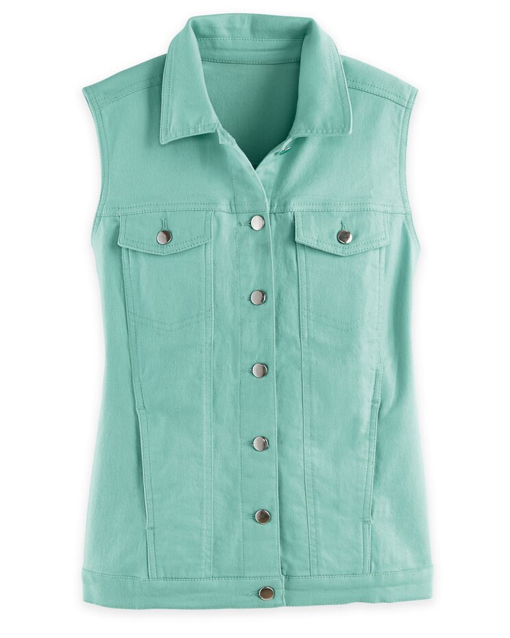 DenimEase™ Stretch Denim Vest image number 1