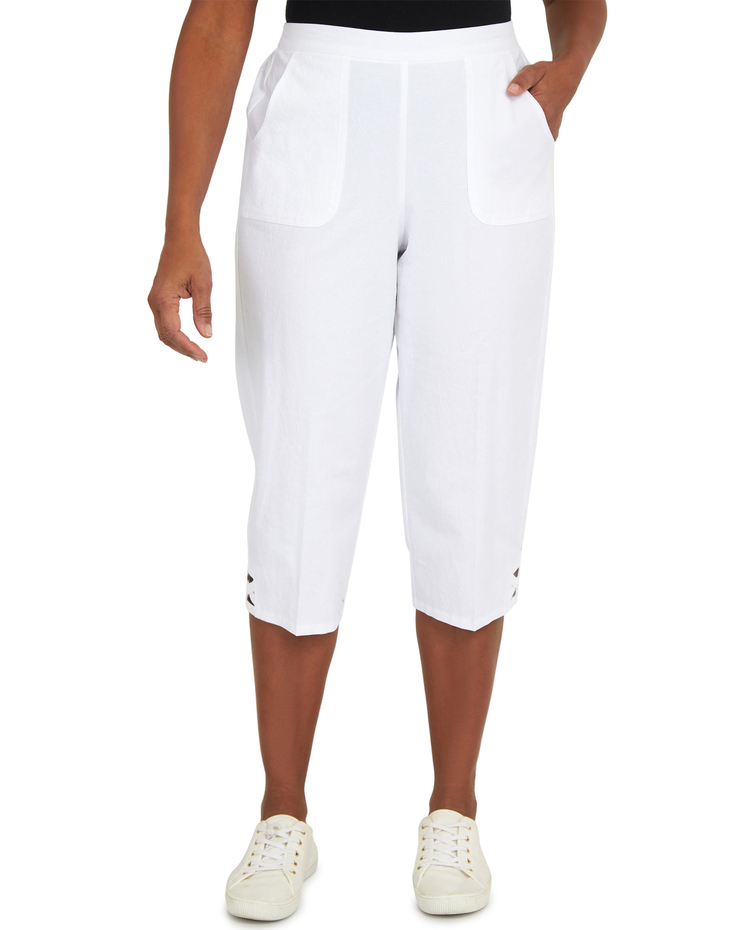 Alfred Dunner® Tropic Zone Criss Cross Structured Capri image number 1