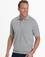 John Blair Banded-Bottom Piqué Knit Polo thumbnail number 1