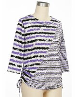 Southern Lady Color Delight 3/4 Sleeve Screen Print Top thumbnail number 1