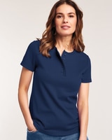 Short Sleeve Pointelle Henley Top thumbnail number 1