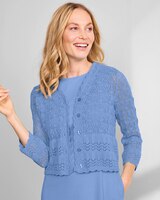 Mixed-Stitch Cardigan Shrug  thumbnail number 1