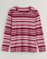 Essential Knit Long Sleeve Button Trim Top thumbnail number 1