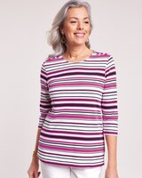 Essential Knit Button-Trim Top thumbnail number 1