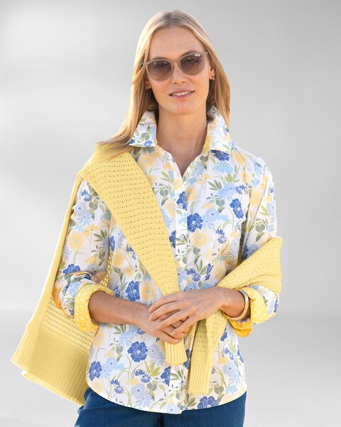 Zen Garden Floral & Dot Shirt