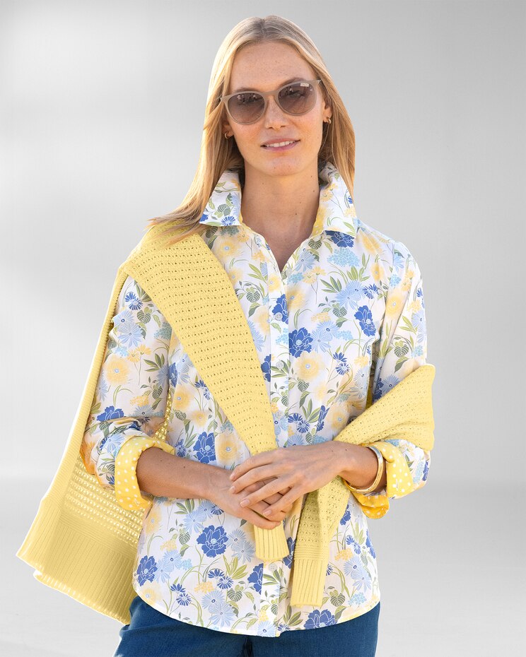 Zen Garden Floral & Dot Shirt image number 2