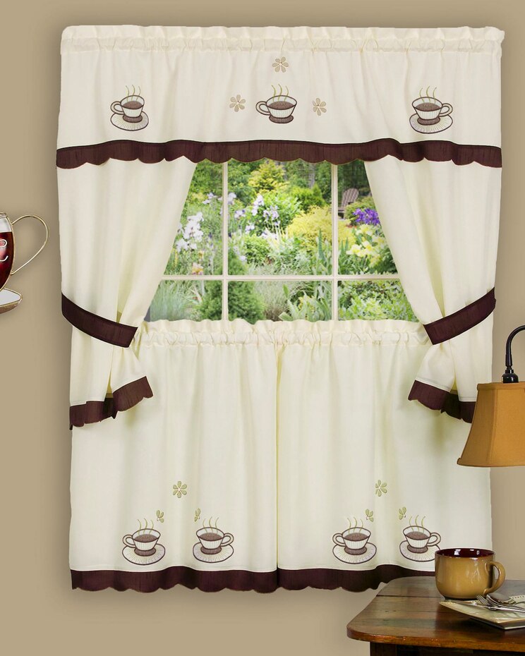 Embellished Cottage Window Curtain Set image number 1