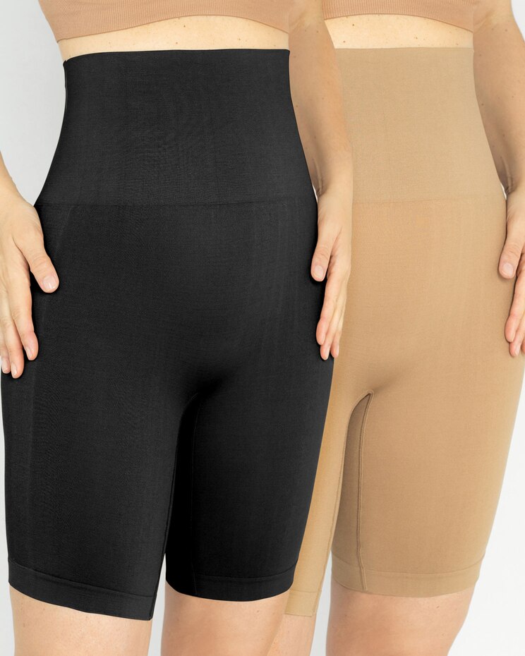 Instant Shaping By Plusform 2 Pack Seamless High Waist Long Leg Shaper image number 1